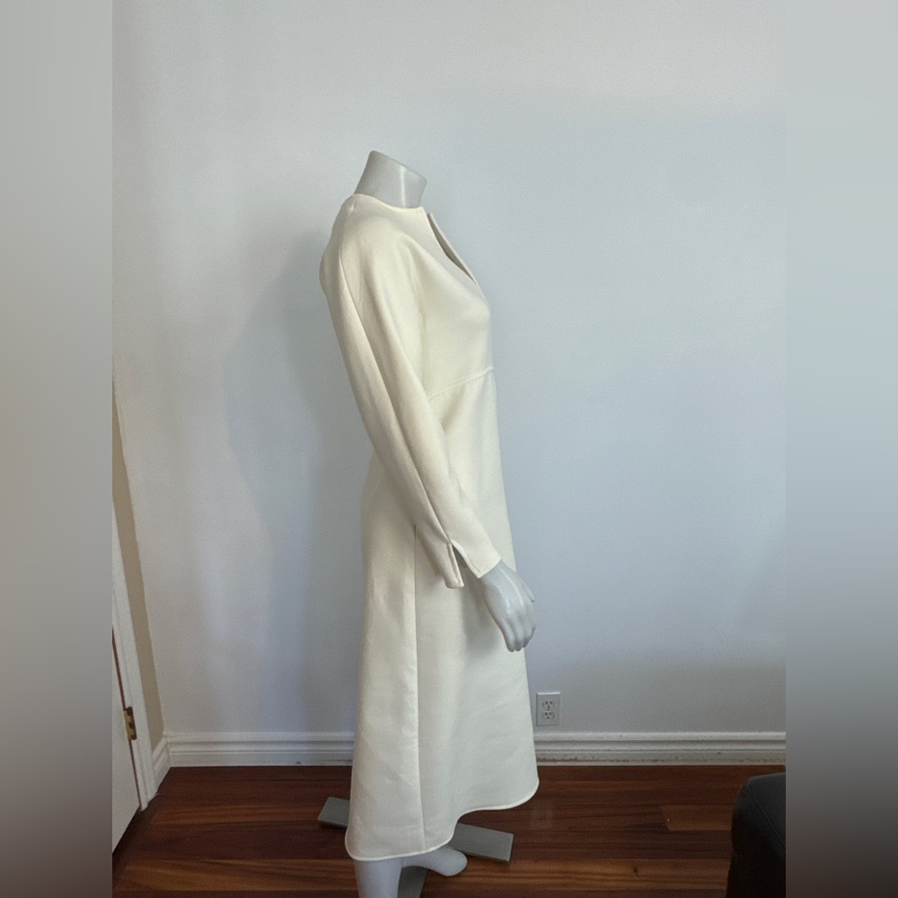 ZARA - contemporary Cream Long-Sleeve Sheath Dress. Medium - Picture 6 of 7